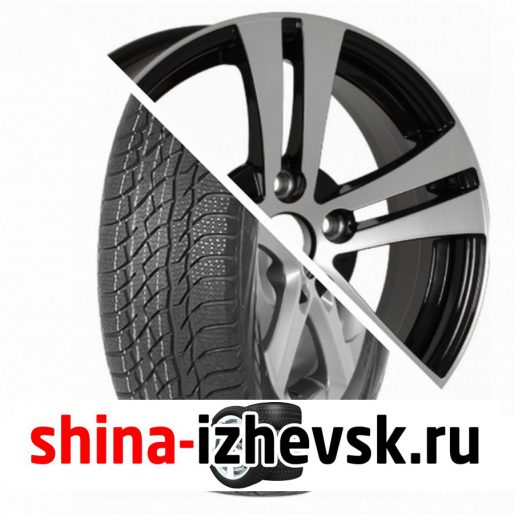 Колесо в сборе Viatti Bosco зима (V-526) 205/70 R15 T 96 + NEO 540 6xR15 5×100 ET40 DIA57.1 с эффектом хрома в Ижевске